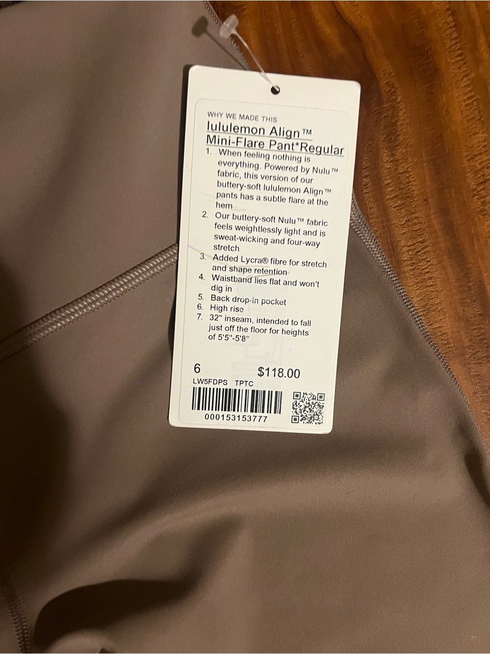 lululemon Align Mini-Flare Pants in Taupe